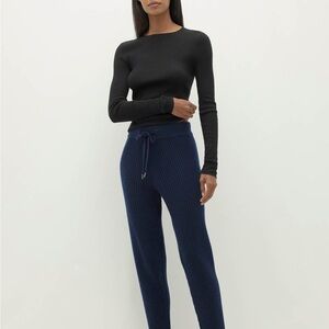 Naked Cashmere Heidi Ribbed Jogger Pant Oxford Navy
